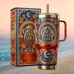 Greta Van Fleet “Peace, Love & Unity” Psychedelic Rock Tribute Tumbler