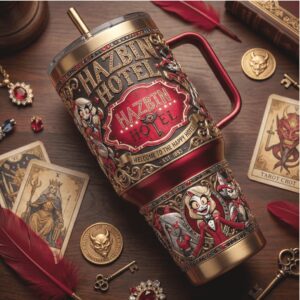 Hazbin Hotel Charlie Morningstar & Friends 40oz Ornate Tumbler
