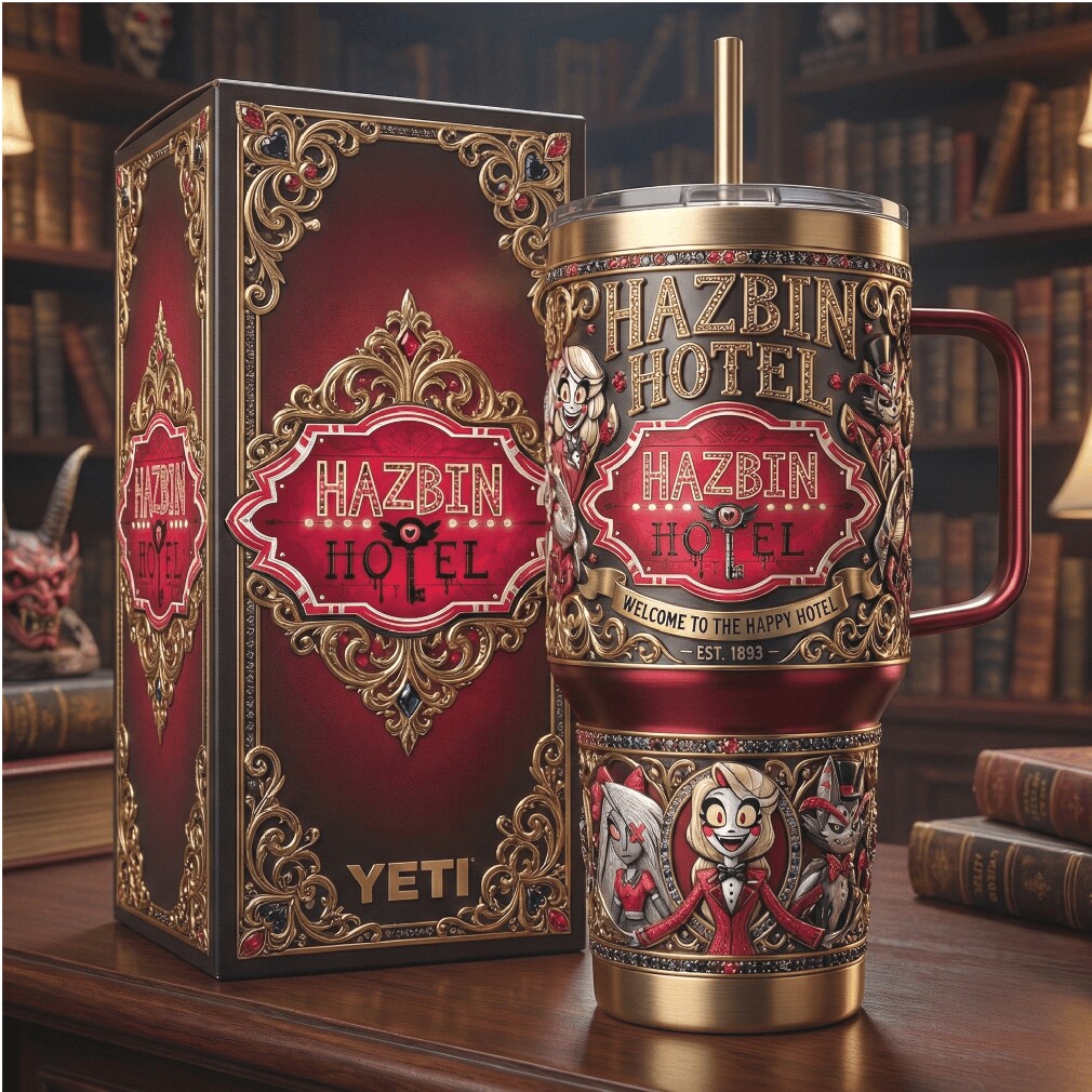 Hazbin Hotel Charlie Morningstar & Friends 40oz Ornate Tumbler Hazbin Hotel Charlie Morningstar & Friends 40oz Ornate Tumbler