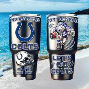 Indianapolis Colts #1 Fan Custom Name Tumbler, Personalized NFL For The Shoe Gift (2)