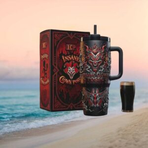 Insane Clown Posse ICP 3D Sculpted Logo Black 40oz Tumbler with Gift Box
