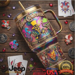 Insane Clown Posse (ICP) “The Great Milenko” 3D Gold & Neon 40oz Tumbler