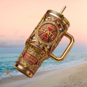 Iowa State Cyclones NCAA Basketball Crimson & Gold Luxury 40oz Tumbler