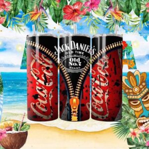 Jack Daniel's & Coca Cola Zipper Style Skinny Tumbler Wrap