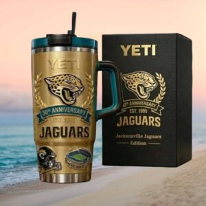 Jacksonville Jaguars 30th Anniversary Gold Edition 40oz Tumbler