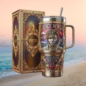 Juice WRLD Legends Never Die Tribute 3D Custom Jewel Encrusted Tumbler