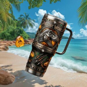 Jurassic World Rebirth of Dominion T Rex 3D Custom Tumbler Wrap