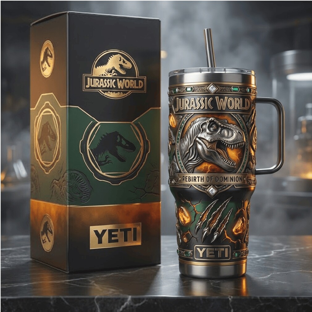 Jurassic World T Rex “Rebirth of Dominion” 40oz Tumbler 3D Dinosaur Fossil Tumbler Jurassic World T Rex “Rebirth of Dominion” 40oz Tumbler 3D Dinosaur Fossil Tumbler
