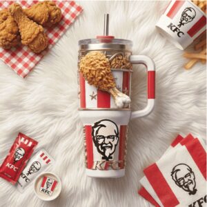 KFC Colonel Sanders 3D Inflated Fried Chicken Tumbler with Gift Box