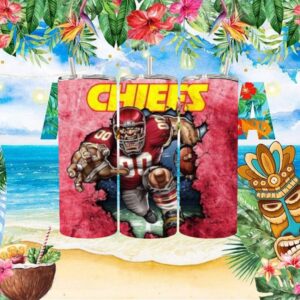 Kansas City Chiefs Football Player Shattered Wall Illustration