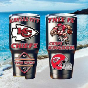 Kansas City Chiefs Kingdom Custom Name Tumbler, Personalized NFL Football Travel Mug (3)