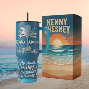 Kenny Chesney “No Shoes, No Shirt, No Problem” Blue Beach Life Tumbler