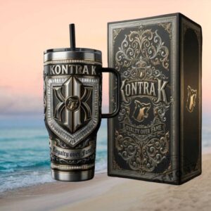Kontra K Loyalty Over Fame Tumbler Gothic Luxury Embossed Tumbler