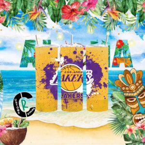 Los Angeles Lakers Basketball Splatter Art Logo Design