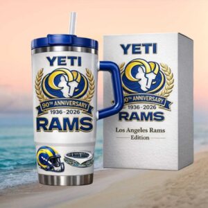 Los Angeles Rams 90th Anniversary 1936 2026 Limited Edition White Tumbler