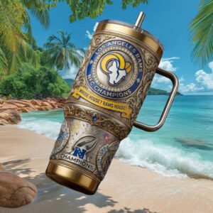 Los Angeles Rams NFC Champions 3D Sculpted Custom Tumbler Rams House