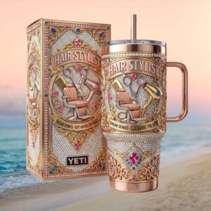 Luxury Hair Stylist “Shear Genius” Rose Gold & Diamond 40oz Tumbler