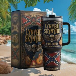 Lynyrd Skynyrd “Free Bird” Sweet Home Alabama Vintage Style Insulated Travel Tumbler