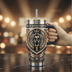 Max Verstappen F1 World Champion #1 Gold & Navy Collector's Tumbler