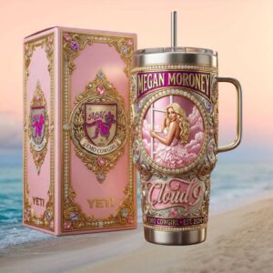 Megan Moroney Emo Cowgirl Cloud 9 Gemstone Encrusted 3D Tumbler