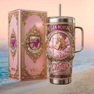 Megan Moroney Emo Cowgirl Cloud 9 Pink Floral 40oz Tumbler