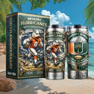 Miami Hurricanes 100th Anniversary 1926 2026 Collector’s Edition Tumbler