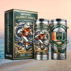 Miami Hurricanes 100th Anniversary 1926 2026 Collector's Edition Tumbler