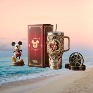 Mickey Mouse Forever Iconic 3D Gold & Jewel Embossed Disney Yeti Tumbler