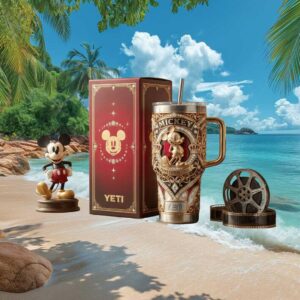 Mickey Mouse Forever Iconic 3D Gold & Jewel Embossed Disney Yeti Tumbler