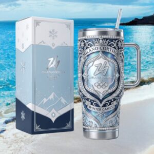 Milano Cortina 2026 Winter Games Official Luxury Emblem 40oz Tumbler