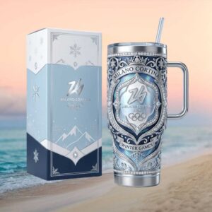 Milano Cortina 2026 Winter Games Official Luxury Emblem 40oz Tumbler