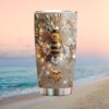 Bengals Football Floral Glitter Tumbler 40oz With Handle and Straw Bengals Football Floral Glitter Tumbler 40oz With Handle and Straw