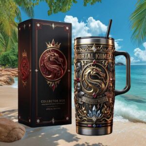 Mortal Kombat “Test Your Might” Dragon Logo Collector's Edition 40oz Tumbler
