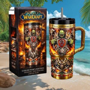 World of Warcraft Horde Orc Warrior Collector's Edition 30oz40oz 3D Embossed Tumbler