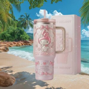 My Melody Sanrio Sweet Dream Kawaii Pink 3D Embossed Tumbler