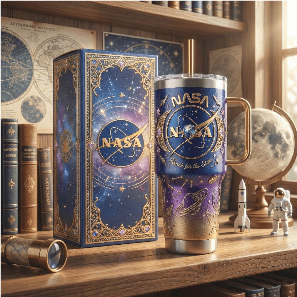 NASA Reach For The Stars Celestial Galaxy 3D Illusion Tumbler NASA Reach For The Stars Celestial Galaxy 3D Illusion Tumbler