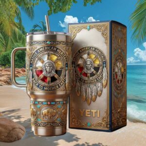 Native American Heritage Back to Mother Earth Buffalo Spirit 40oz Tumbler