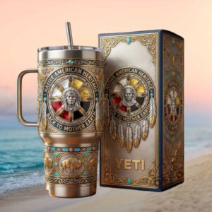 Native American Heritage Back to Mother Earth Buffalo Spirit 40oz Tumbler