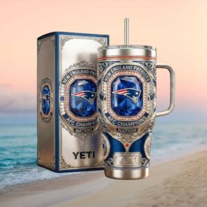 New England Patriots AFC Champions Nation Blue Sapphire Edition Yeti Tumbler