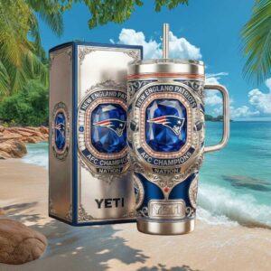 New England Patriots AFC Champions Nation Blue Sapphire Edition Yeti Tumbler