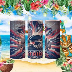 New England Patriots Revolutionary Patriotic NFL Tumbler Wrap