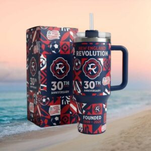 New England Revolution 30th Anniversary 1996 2026 Soccer 40oz Tumbler