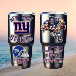 New York Giants Big Blue Pride Personalized Name Football Cup (1)