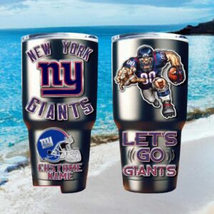 New York Giants Big Blue Pride Personalized Name Football Cup (1)