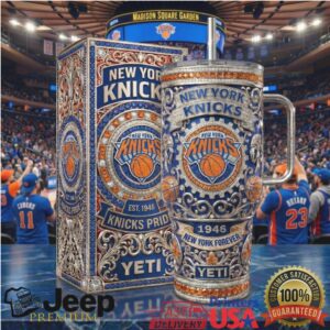 New York Knicks Pride NBA Custom Crystal Engraved Insulated Tumbler