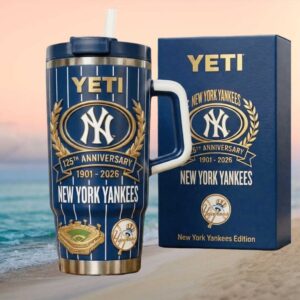 New York Yankees 125th Anniversary (1901 2026) Pinstripe Heritage Edition 40oz Tumbler