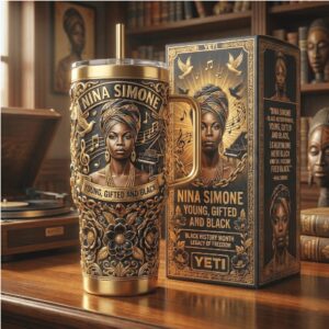 Nina Simone Young Gifted and Black Legacy Tribute 40oz Coffee Tumbler