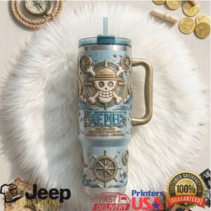 One Piece Anime Grand Line Great Pirate Era Embossed 40oz Tumbler