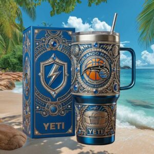 Orlando Magic NBA “Magic Nation” Amway Center Custom Blue 40oz Tumbler
