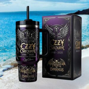Ozzy Osbourne Prince of Darkness Memorial 1948 2025 Tribute 40oz Tumbler
